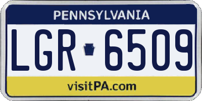 PA license plate LGR6509
