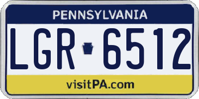 PA license plate LGR6512