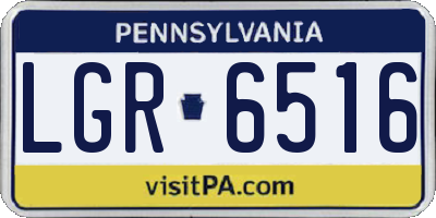 PA license plate LGR6516