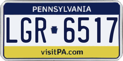 PA license plate LGR6517