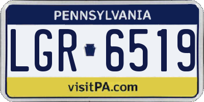 PA license plate LGR6519