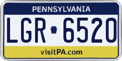 PA license plate LGR6520