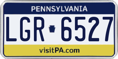 PA license plate LGR6527