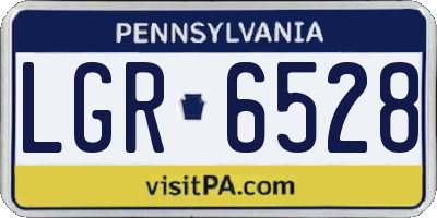 PA license plate LGR6528