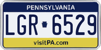 PA license plate LGR6529