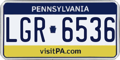 PA license plate LGR6536