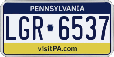 PA license plate LGR6537