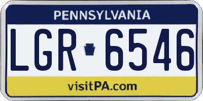 PA license plate LGR6546