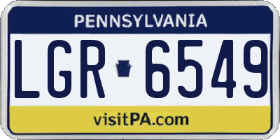PA license plate LGR6549