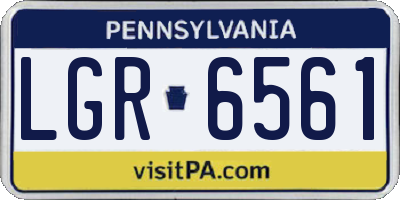 PA license plate LGR6561