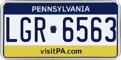 PA license plate LGR6563