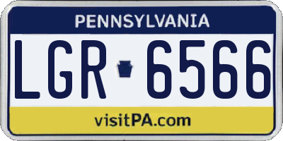 PA license plate LGR6566