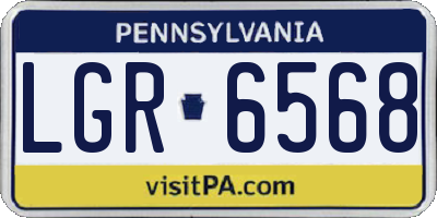 PA license plate LGR6568