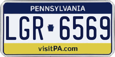 PA license plate LGR6569