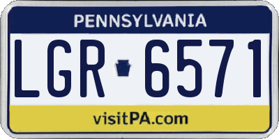 PA license plate LGR6571