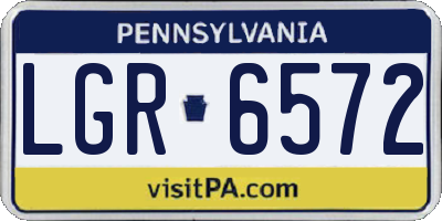 PA license plate LGR6572