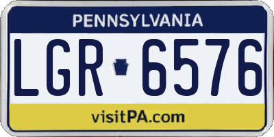PA license plate LGR6576