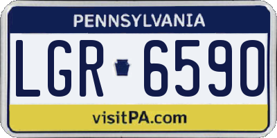 PA license plate LGR6590