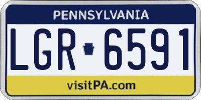 PA license plate LGR6591