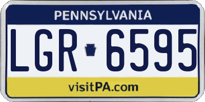 PA license plate LGR6595