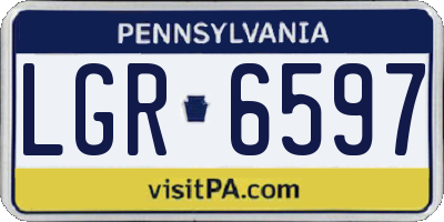PA license plate LGR6597