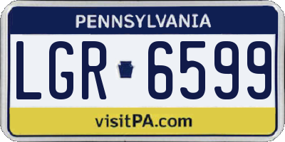 PA license plate LGR6599