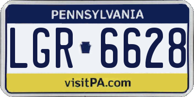 PA license plate LGR6628