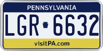 PA license plate LGR6632
