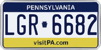 PA license plate LGR6682