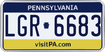 PA license plate LGR6683