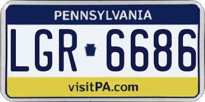 PA license plate LGR6686
