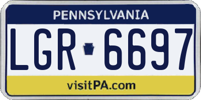 PA license plate LGR6697