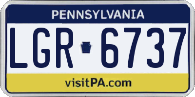PA license plate LGR6737