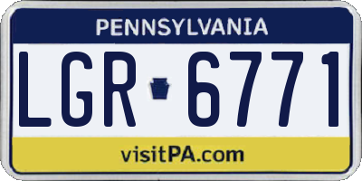 PA license plate LGR6771