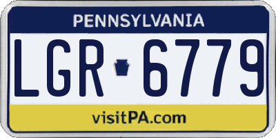 PA license plate LGR6779