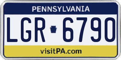 PA license plate LGR6790