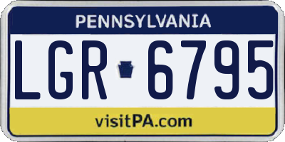PA license plate LGR6795
