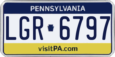 PA license plate LGR6797