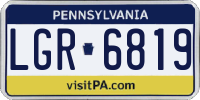 PA license plate LGR6819