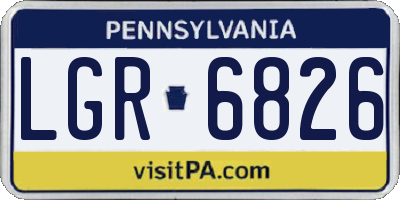 PA license plate LGR6826