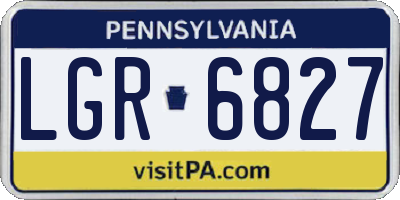PA license plate LGR6827