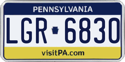PA license plate LGR6830