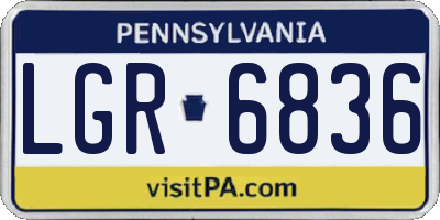 PA license plate LGR6836