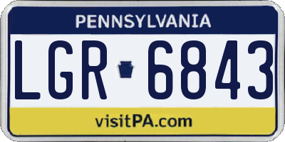 PA license plate LGR6843