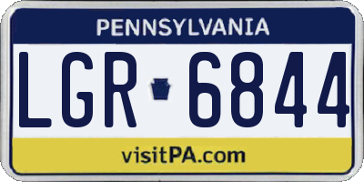 PA license plate LGR6844
