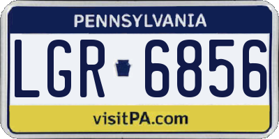 PA license plate LGR6856