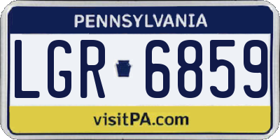 PA license plate LGR6859