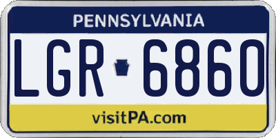 PA license plate LGR6860