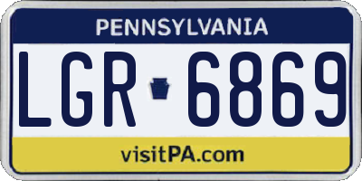 PA license plate LGR6869