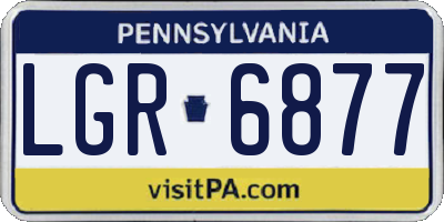 PA license plate LGR6877